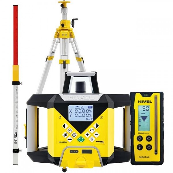 Rotacinis lazeris Nivel System NL640G DIGITAL + stovas SJJ32+matuoklė LS-24 Rotacinis lazeris Nivel System NL640G DIGITAL + stovas SJJ32+matuoklė LS-24